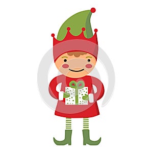 Elf hand drawn Christmas illustration