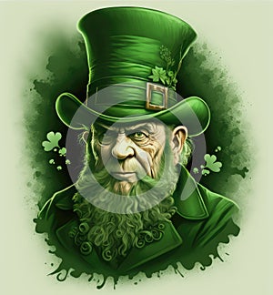 Elf leprechaun for saint patrick`s day illustration