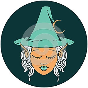 elf mage character face icon