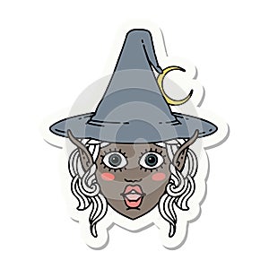 elf mage character face sticker