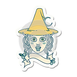 elf mage character face sticker