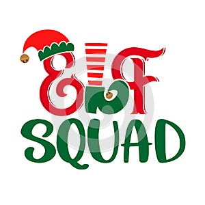 Elf Squad - phrase for Christmas baby / kid clothes or ugly sweaters