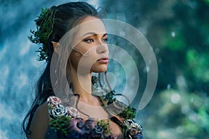 Elf woman in a forest