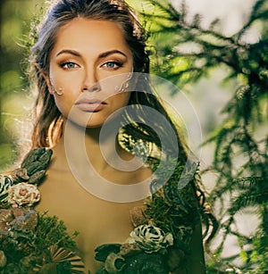 Elf woman in a forest