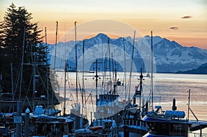 Elfin Cove, Alaska sunrise photo