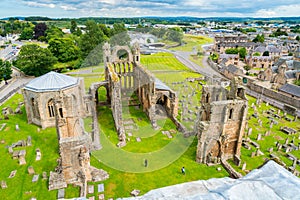 Elgin Cathedral, historic ruin in Elgin, Moray, north-east Scotland.