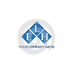 ELH letter logo design on WHITE background. ELH creative initials letter logo concept. ELH letter design