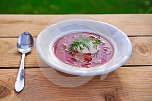 elicious and satysfying eastern eauropean borsch soup.