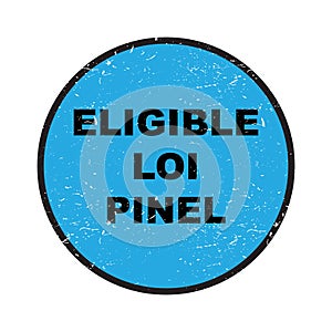 Eligible loi pinel stamp on white