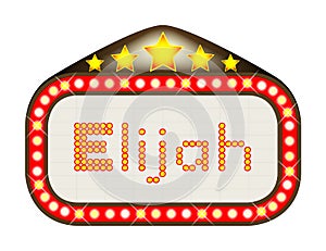 Elijah Name Movie Theatre Marquee