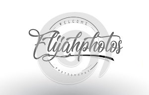 Elijah Personal Photography Logo Design with Photographer Name.