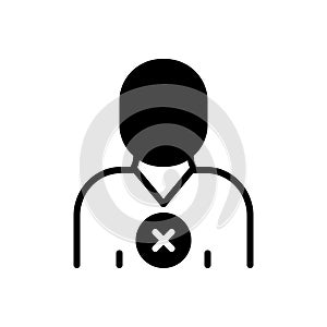 Black solid icon for Eliminate, delete and remove