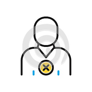 Mix icon for Eliminate, delete and remove