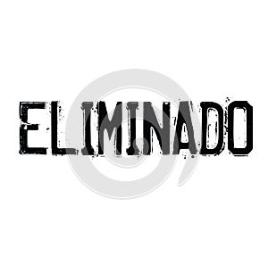 Eliminated stamp in spanish