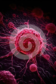 Eliminating Pink Cancer Cells in High Resolution.