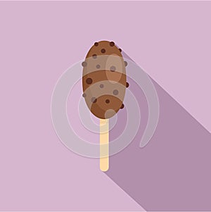 Elipse ice cream icon, flat style photo