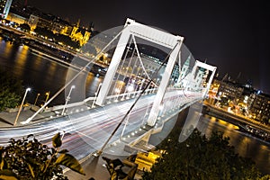 Elisabeth bridge in Budapest at night