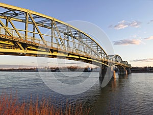 Elisabeth bridge at Hungarian-Slovak border on Danube, Komarom