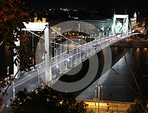 Elisabeth Bridge at Night in Budapest