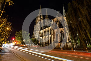 Elisbethen church marburg germany at night