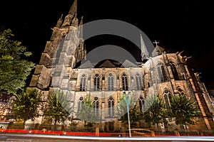 Elisbethen church marburg germany at night