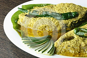 Elisher tela jhal is a bengali fish dish