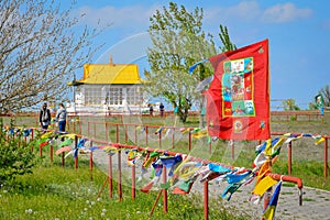 Buddhist temple art decorations in Elista