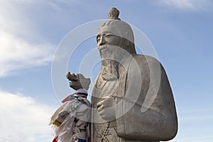 Elista, Russia: Buddhist complex Golden Abode of Buddha Shakyamuni in Kalmykia Great Hurul. Statue of Tsagan Aav or