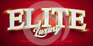 Elite editable text effecy, 3d golden luxury text style photo
