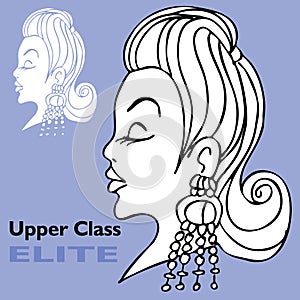 Elite Girl with Big Earrings photo