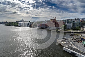 Elite Hotel Marina Tower and waterfront buildings Stockholm