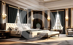 Elite Retreat: Opulent High-End Room Interior in a Luxurious Classy Setting