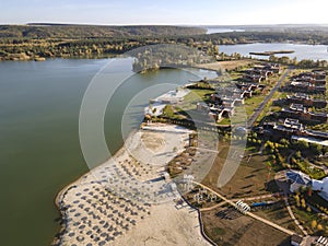 Elite Townhouse And Residential Community near the lake Aerial View