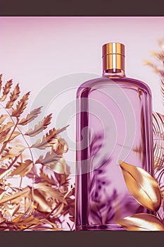 Elixir of Elegance: A Mesmerizing Perfume Bottle Gracefully Adorning a Table. Generative AI.