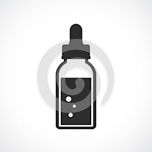 Elixir medical bottle vector icon photo