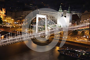 Elizabeth bridge, Budapest, Hungary from Citadel