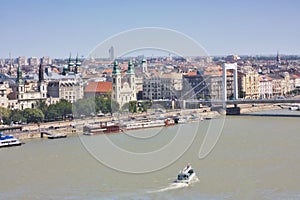 Elizabeth bridge city view Budapest