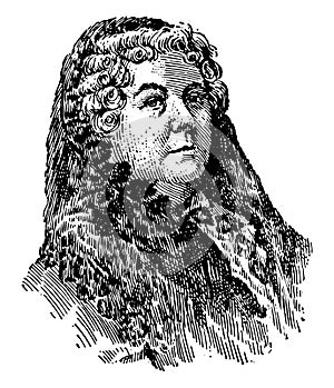 Elizabeth Cady Stanton, vintage illustration