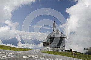 Elizabeth chapel on the peak above Zell am See, Austria