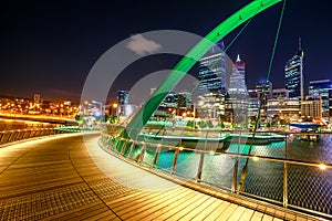 Elizabeth Quay Bridge night