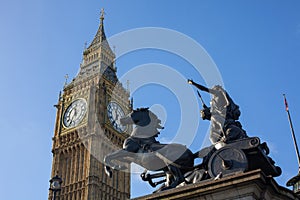 Elizabeth Tower and Boadica statue