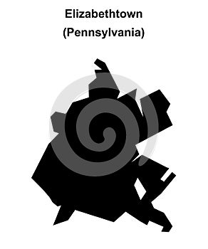 Elizabethtown outline map