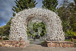 Elk Antler Arches in Jackson Town Square, Wyoming