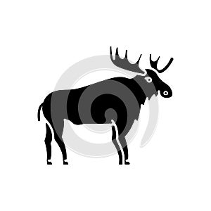 Elk black glyph icon