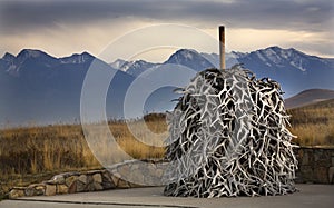 Elk Horns Pile National Bison Range Charlo Montana