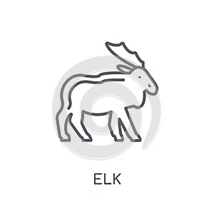 Elk linear icon. Modern outline Elk logo concept on white backgr