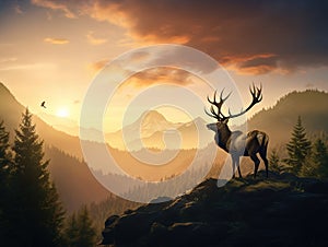 Elk Lookout Silhouette
