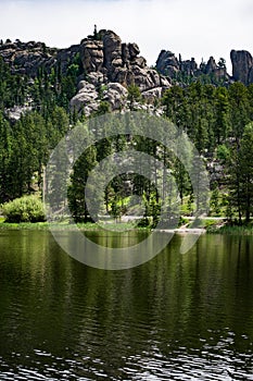 Elk Peak reflected in Sylvan Lake