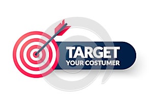 Target Your Costumer Label With Arrow photo