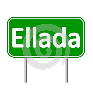 Ellada road sign.